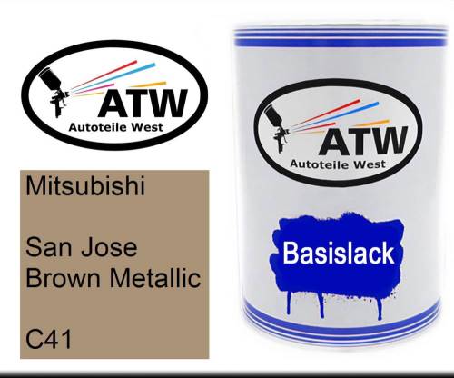 Mitsubishi, San Jose Brown Metallic, C41: 500ml Lackdose, von ATW Autoteile West.